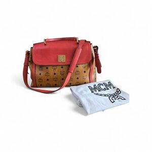 MCM Red and Tan Women's Bag